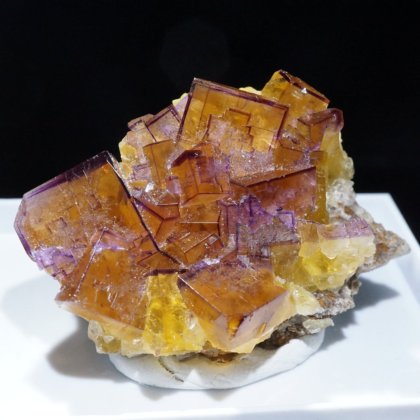 348 ブルーゾーニング×イエロー フローライト ドイツ産 348 ブルー