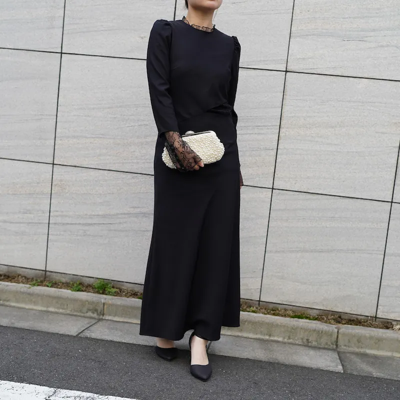 Ameri VINTAGE（アメリ ヴィンテージ）HOLE SPANGLE LACE DRESS