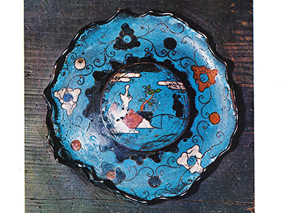 美品 希少 大正時代◇京七宝 稲葉七宝 内銀鍍銀 外観(小鳥/小菊図