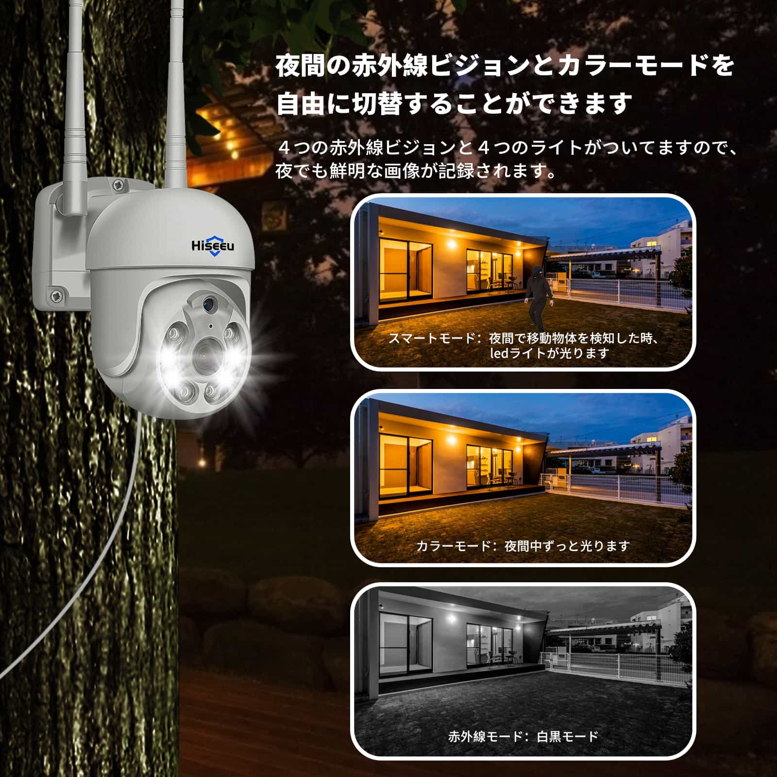 500万画素・ネットワークカメラ】防犯カメラ 5倍ズーム パンチルト IP