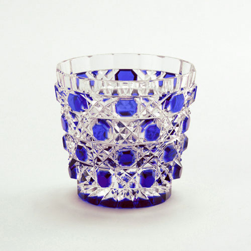 江戸切子 堀口硝子 最高級 金彩ダイヤ文四ツ碗（大） 商品紹介 | 株式