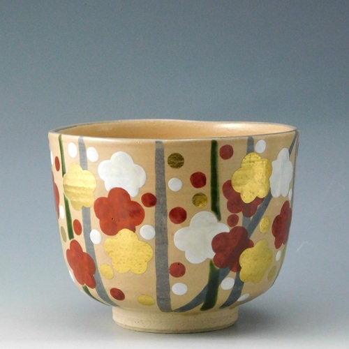 五代 真葛香斎 白磁金襴手端反 茶碗 | いとう鳳凰堂古美術店