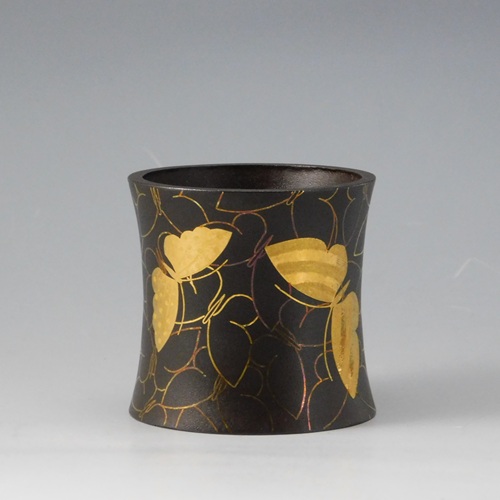 ys7197004; 釜師 人間国宝 高橋敬典造 浜松地紋真形釜（共箱）