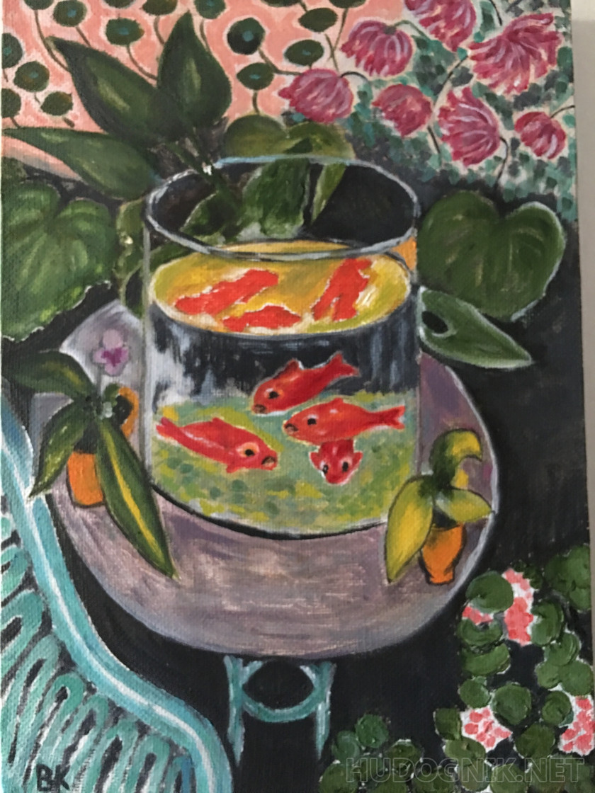 他の方発送×Henri Matisse 【gold fish】高精細刷特別額装品