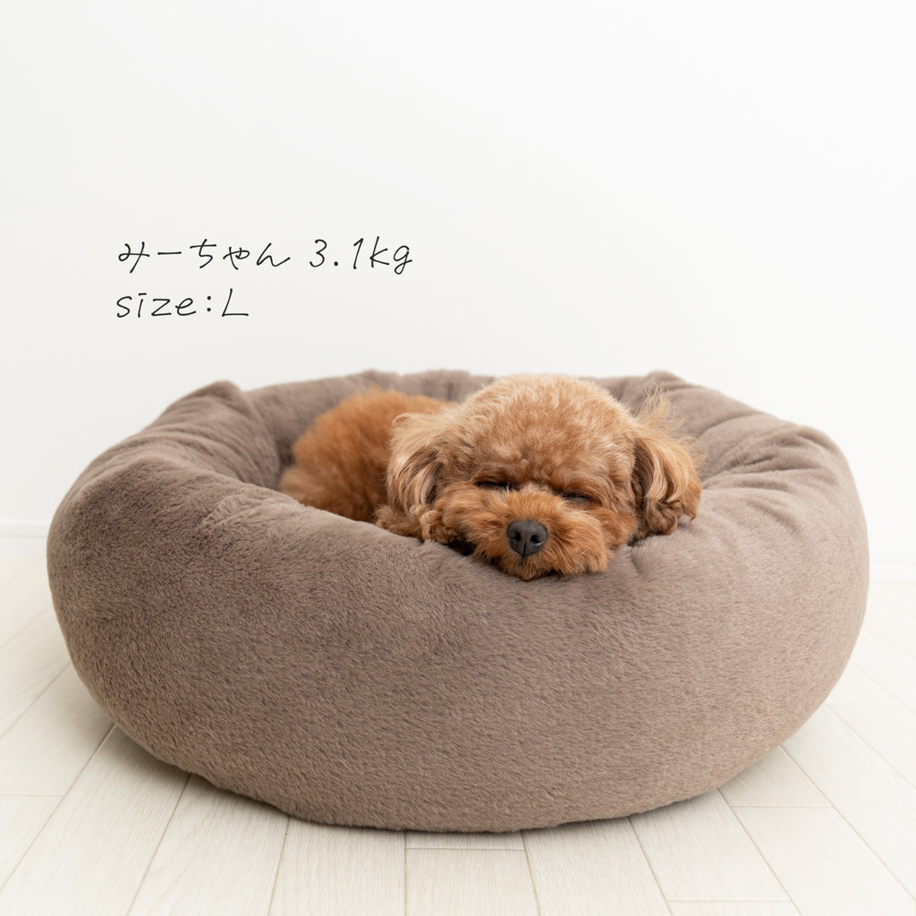 イチリン）プレミアムマシュマロクッションベッド ライトグレーLサイズ