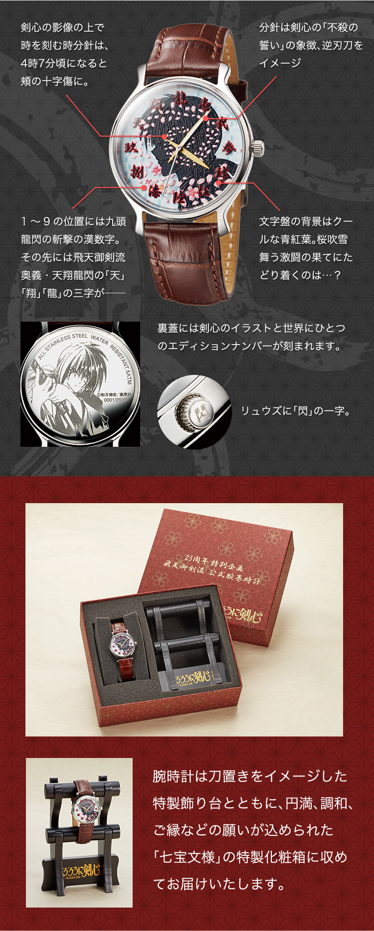 るろうに剣心-明治剣客浪漫譚- 25周年記念 公式腕巻時計（オフィシャル