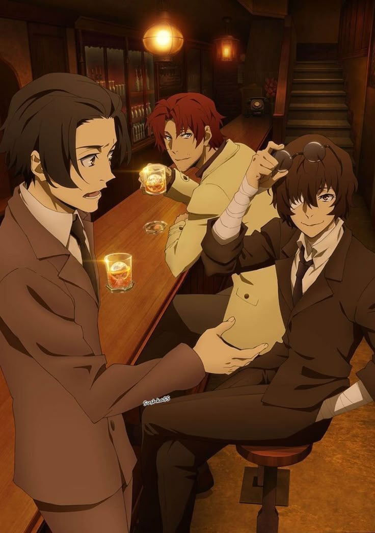 文豪ストレイドッグス太宰治織田作之助坂口安吾黒の時代スクエア缶バッジ