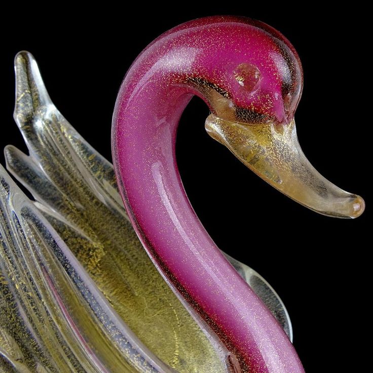 Salviati｜murano｜ガラスオブジェクト｜くちばし破損有｜鳥