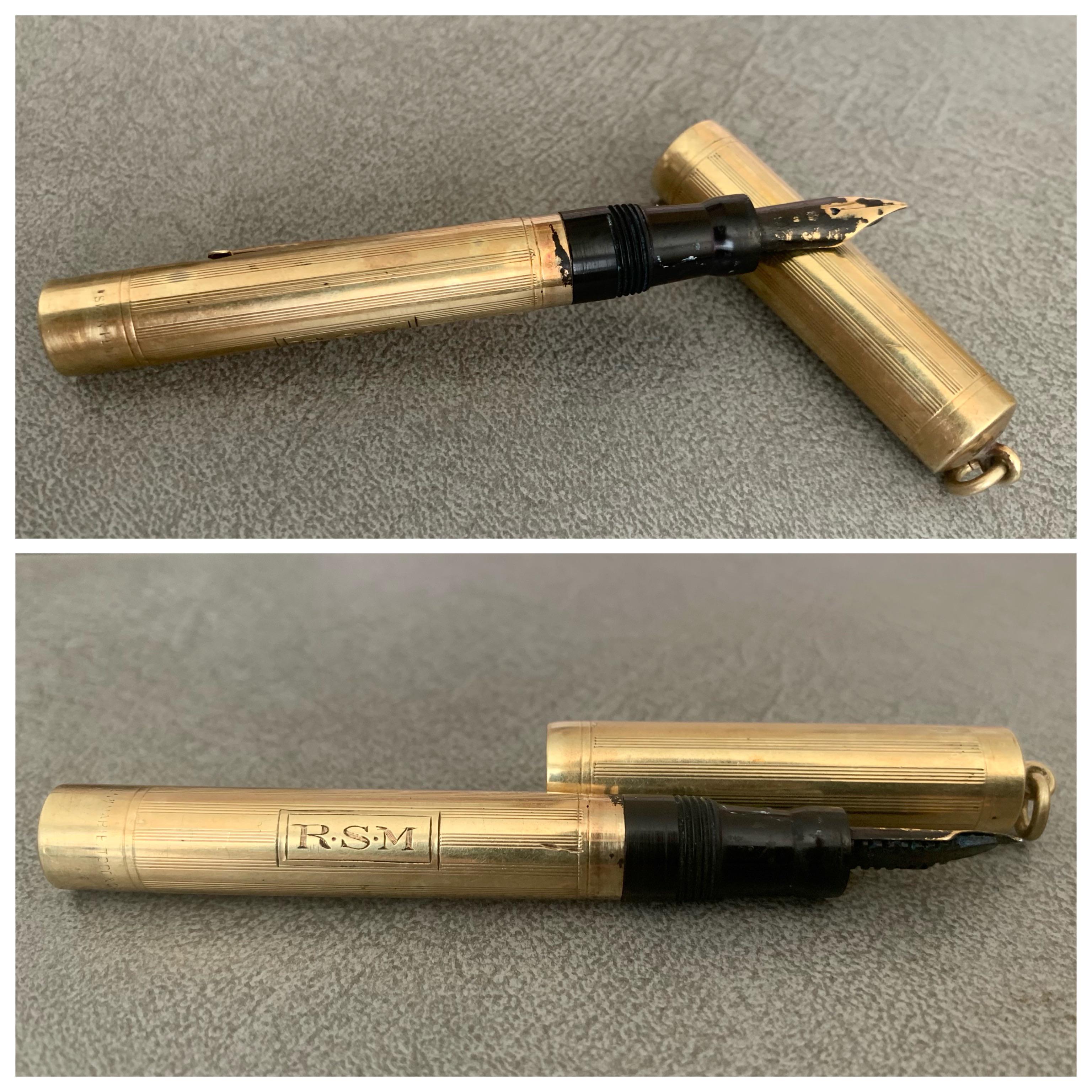 Vintage 14ct gold Swan fountain pen from Mabie, Todd & Co, made