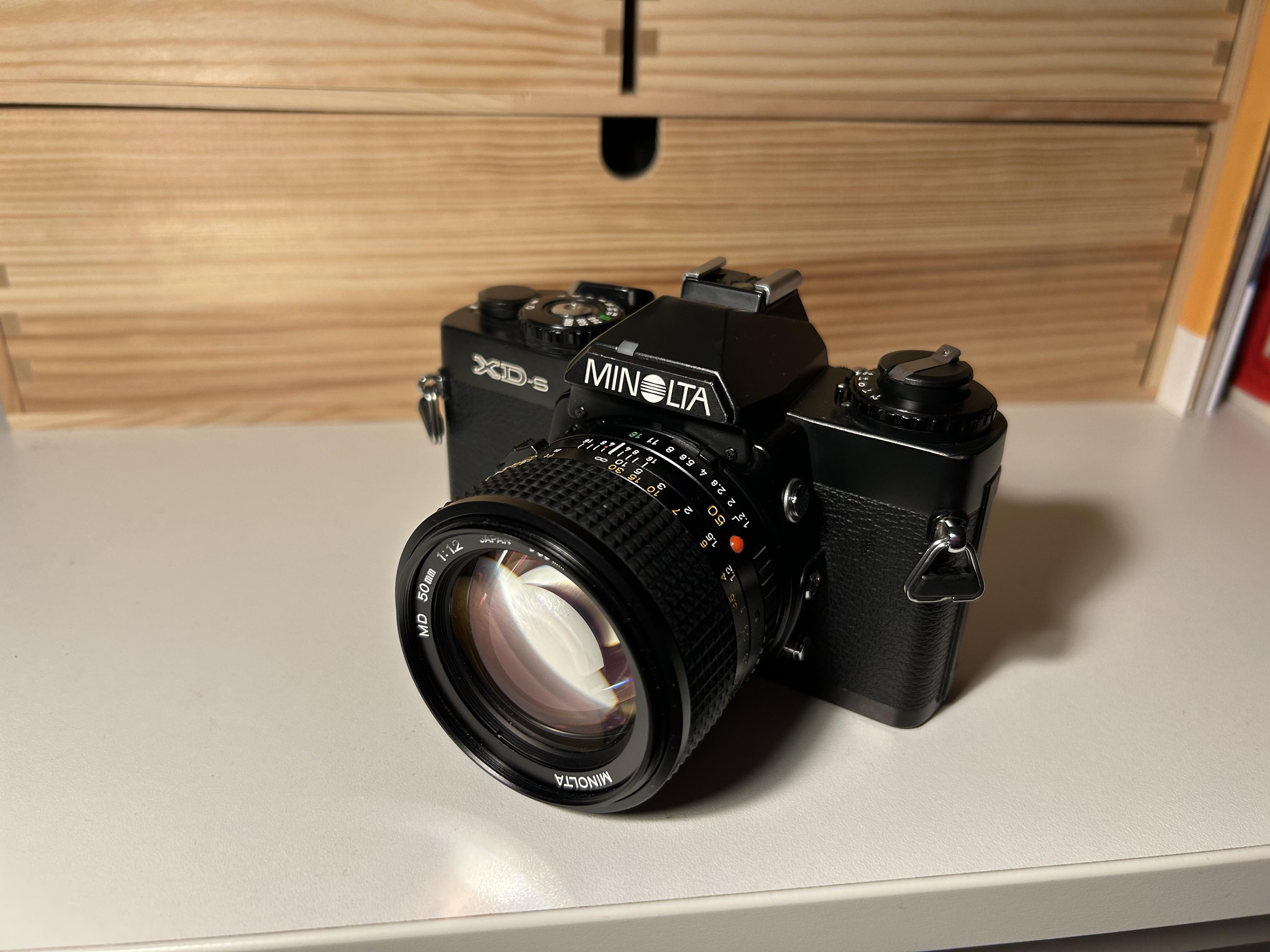 MINOLTA XD-s MD 50mm F1.4 露出計・シャッター全速確認 MINOLTA XD-s MD