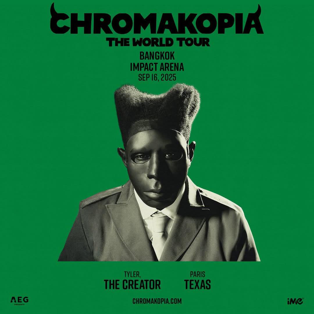 タイラー・ザ・クリエイターがワールドツアーのバンコク公演を発表した