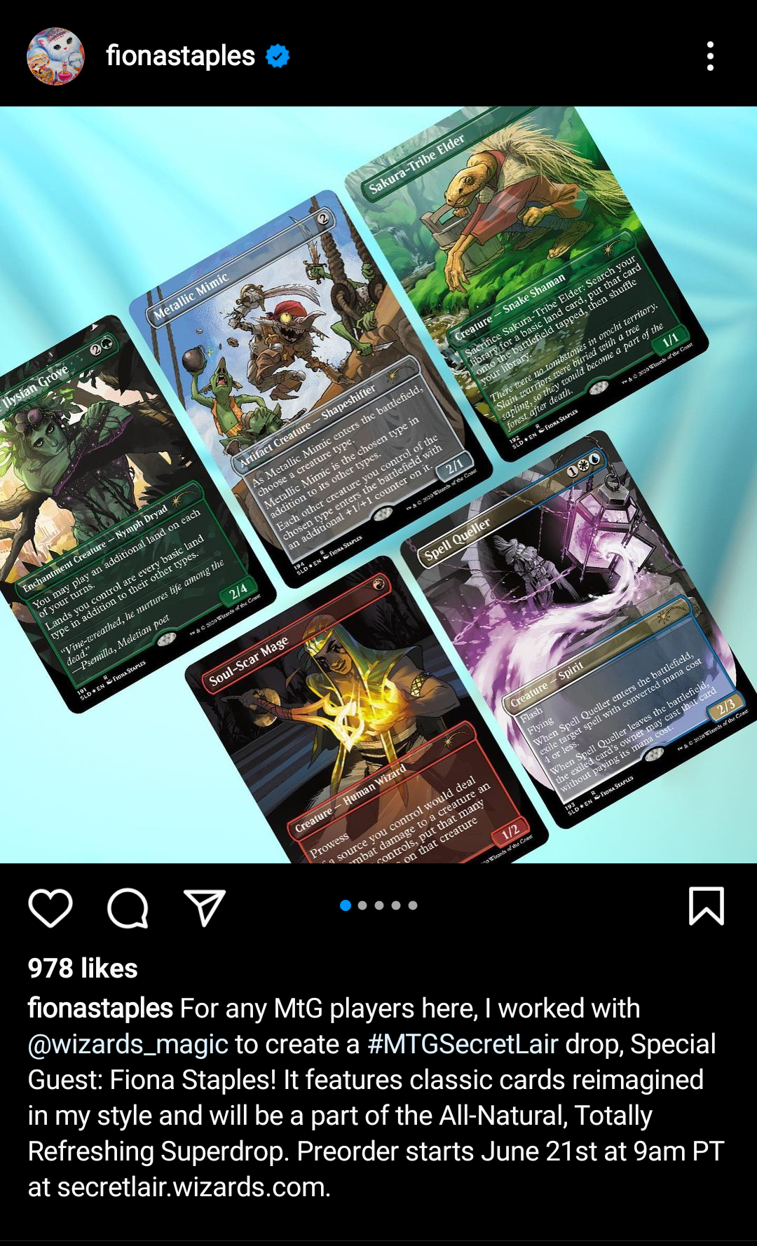 Info on the Fiona Staples secret lair : r/magicTCG