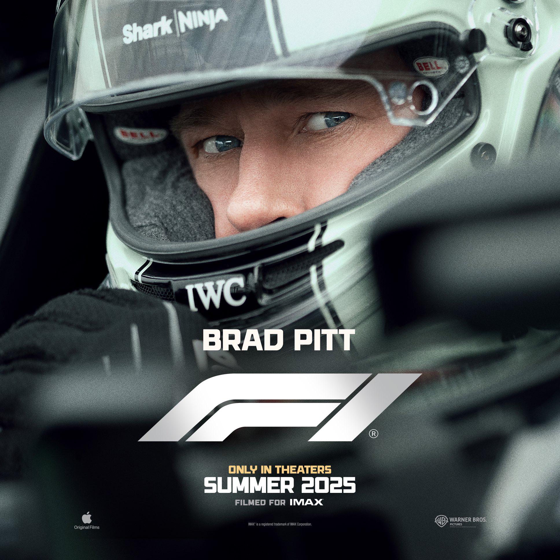 ブラッド・ピット主演の「F1」公式ポスター : r/movies