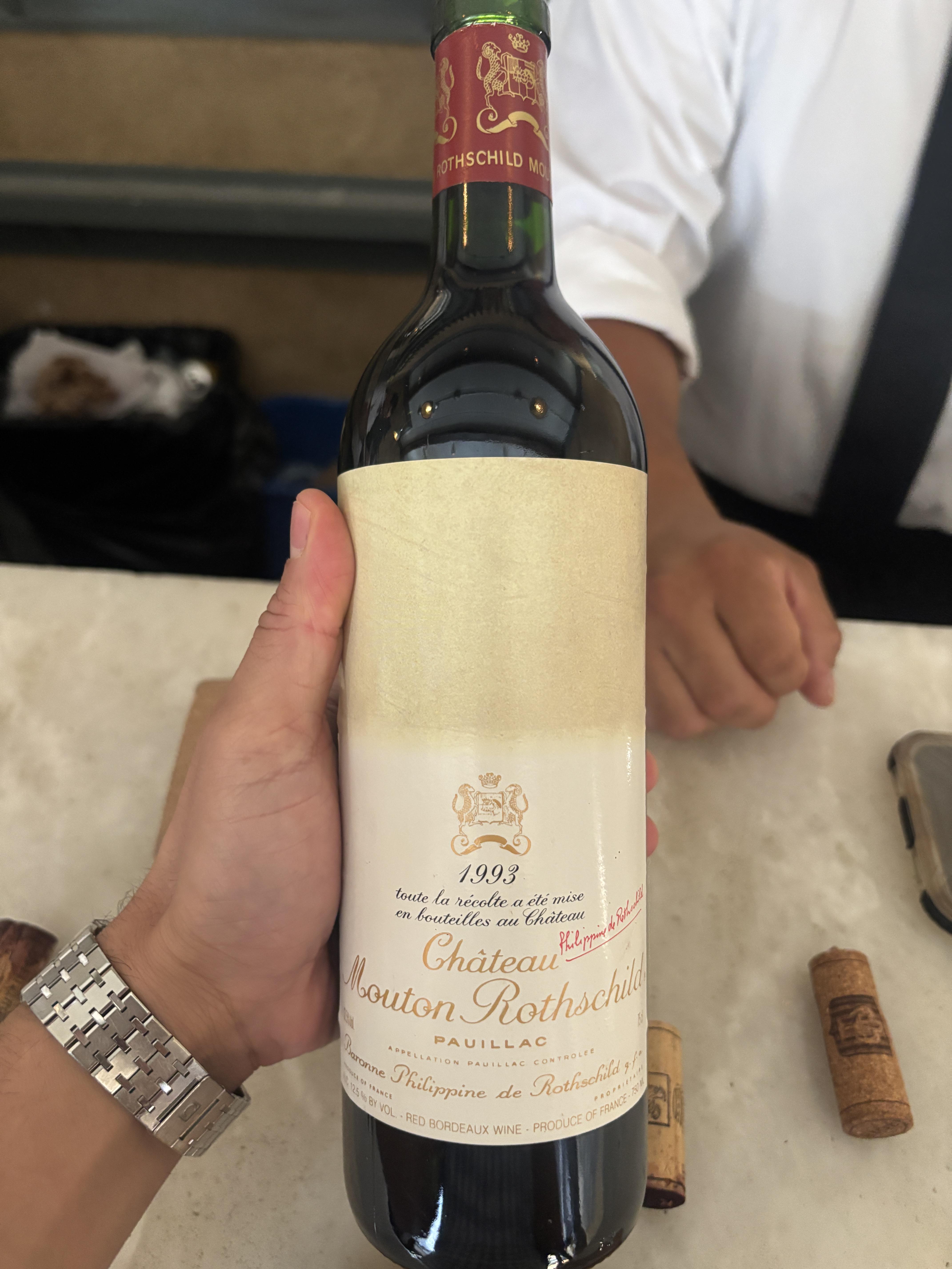 1993 Chateau Mouton Rothschild, feat. “the forbidden label” : r/wine
