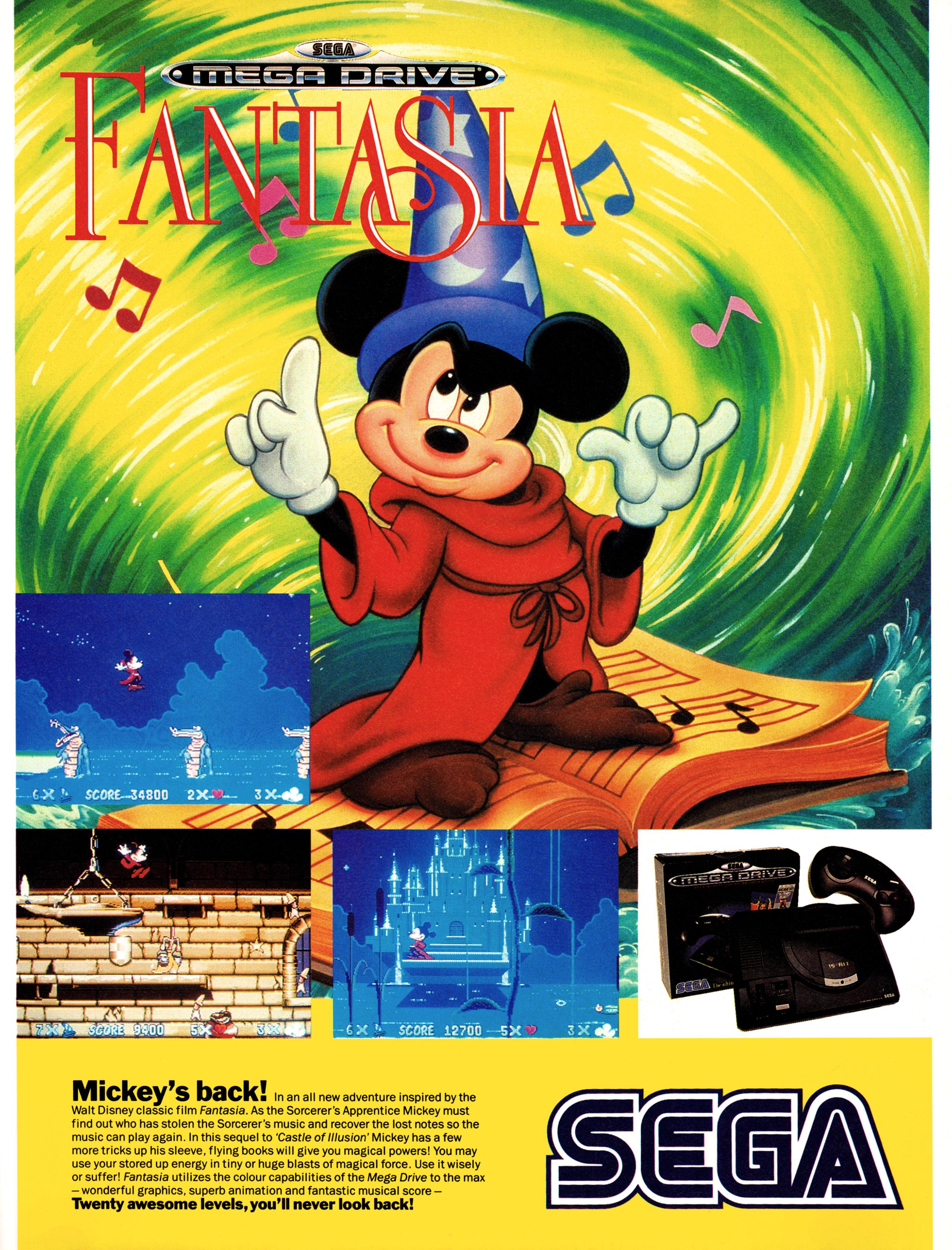 Fantasia advert from 1991 : r/retrogaming