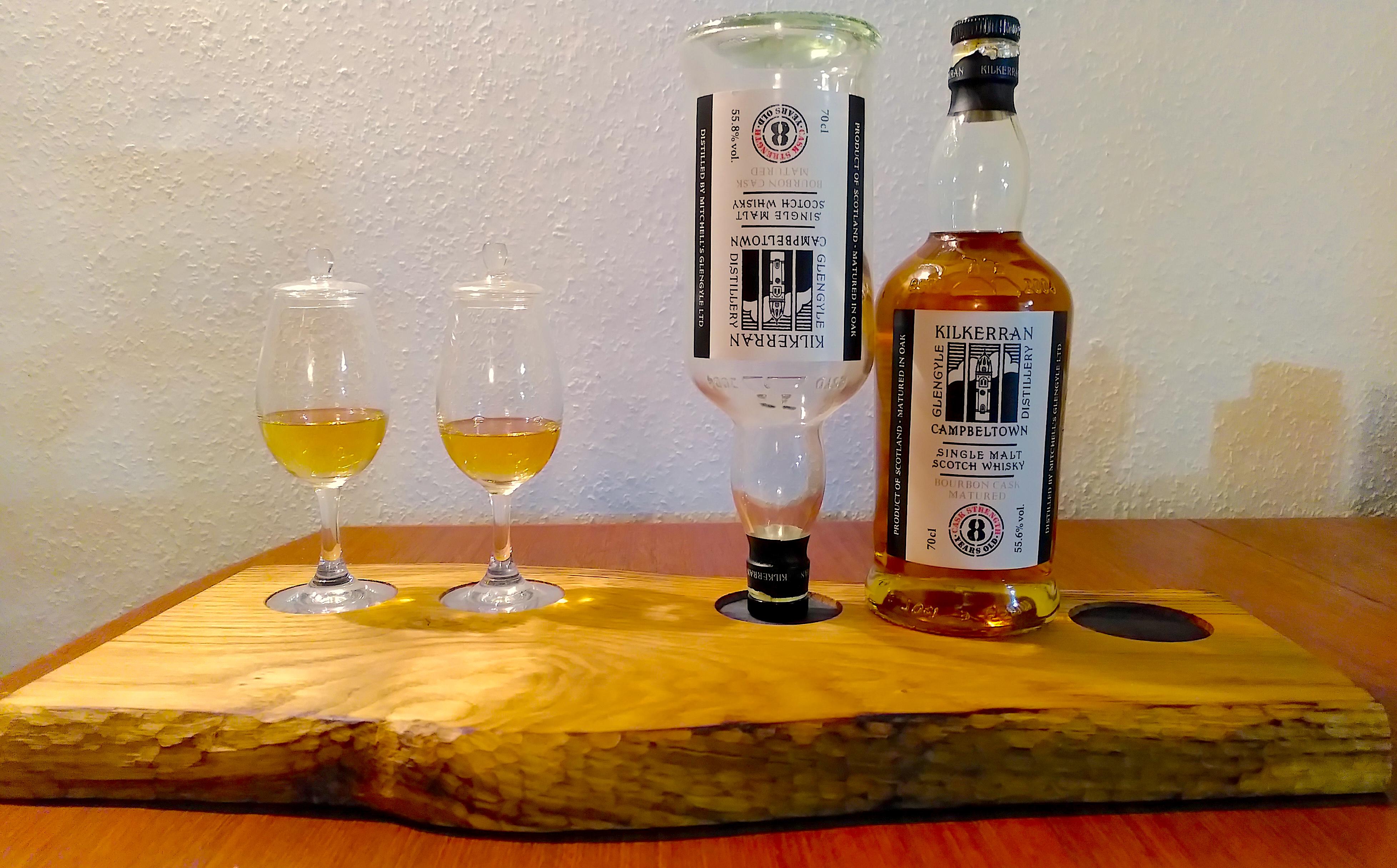 並べて比較：Kilkerran 8年 カスクストレングス、バーボン樽熟成