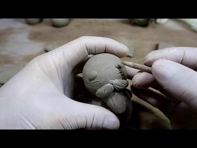 陶芸]七福神の福禄寿の制作。 How to make ceramic Fukurokujyu. - YouTube