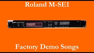 Roland M-SE1 - Démos internes - Factory Demo Songs - YouTube