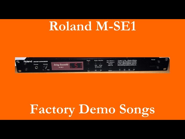 Roland M-SE1 - Démos internes - Factory Demo Songs - YouTube