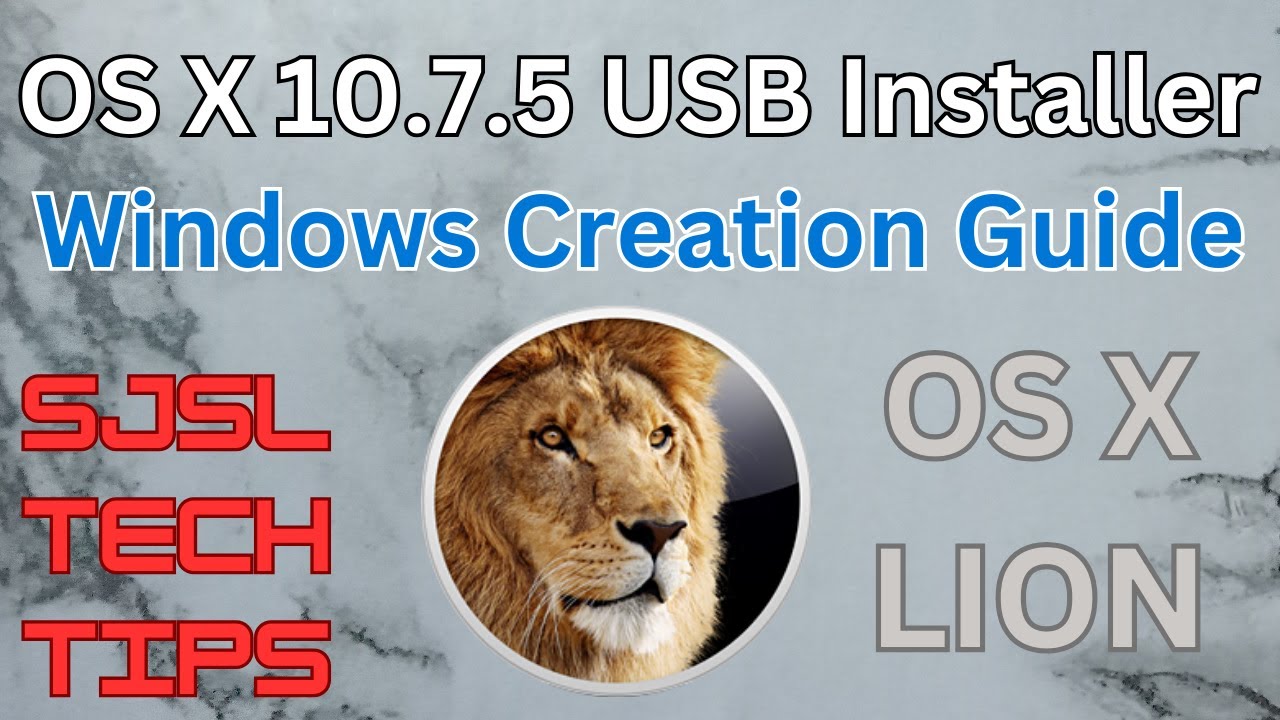 Create a Mac OS X Lion 10.7.5 USB Installer on Windows - Full