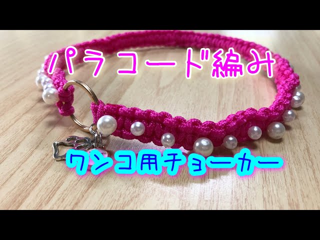 パラコード編みでワンコ用チョーカーの編み方 [ コーギーマルチャン編