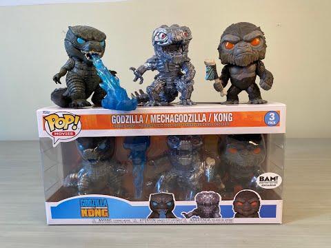 Godzilla Vs Kong Funko Pop 3 Pack Review! BAM Exclusive - YouTube