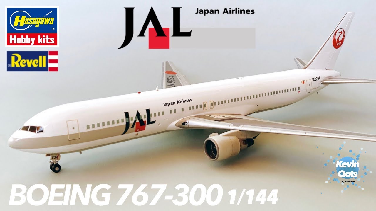 5 Japan Airlines B767-300 Hasegawa×Revell 1/144 Assembly - YouTube
