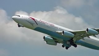 Live] Departure of Austrian Airlines A340 / オーストリア航空 A340