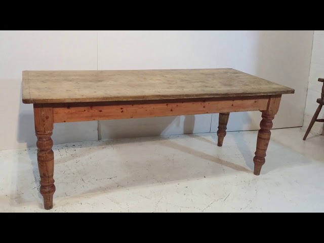 Very Old Rustic Farmhouse Kitchen Table c.1880 - Pinefinders Old