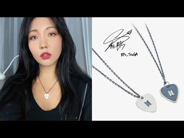 BTS SUGA PICK NECKLACE ユンギ ギター ピック ネックレス 両色BTS