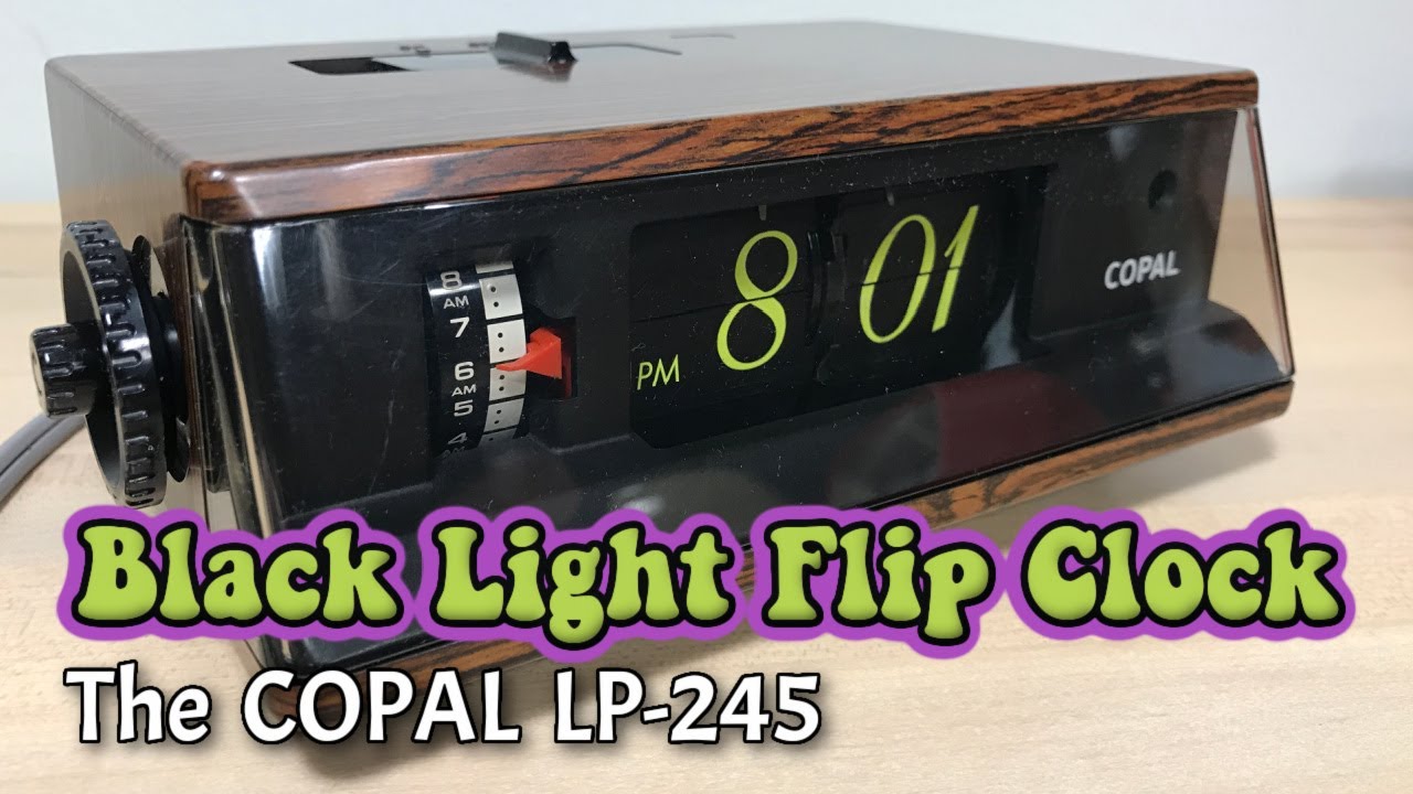 コパル 788 【COPAL ブラックライト付きパタパタ時計 LP-248 Black