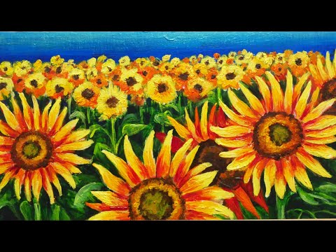 油絵 油彩 油彩画 絵 絵画【海とひまわりのハーモニー】 油絵 油彩