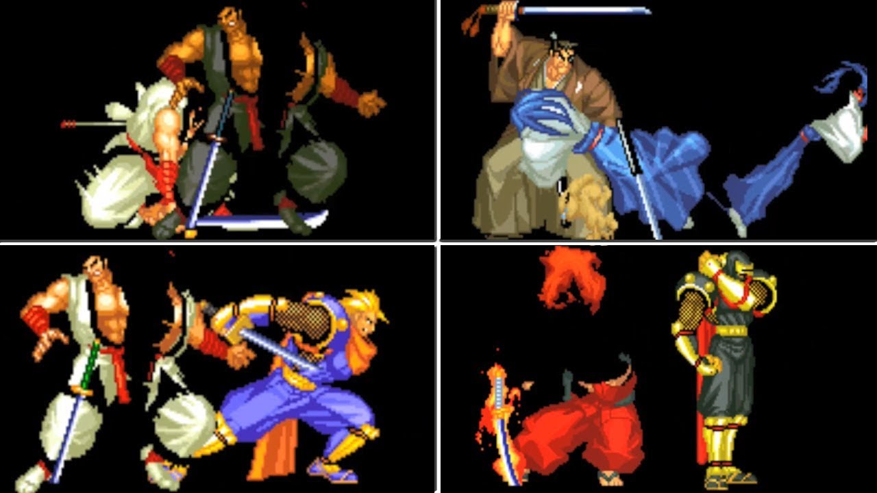 Samurai Shodown IV - All 19 Fatalities Special Moves - YouTube