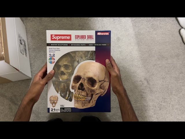 Supreme FW23 4D Model Human Skull Unboxing - YouTube