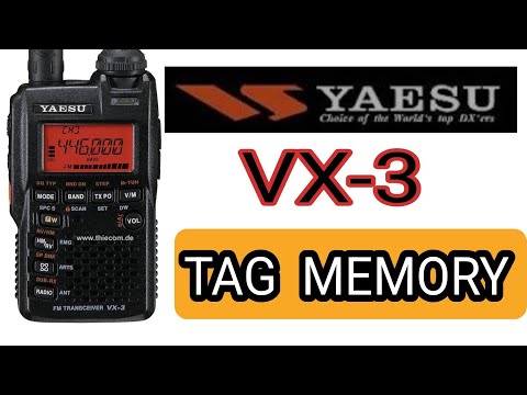 YAESU VX-3 Name Memory Channels - YouTube