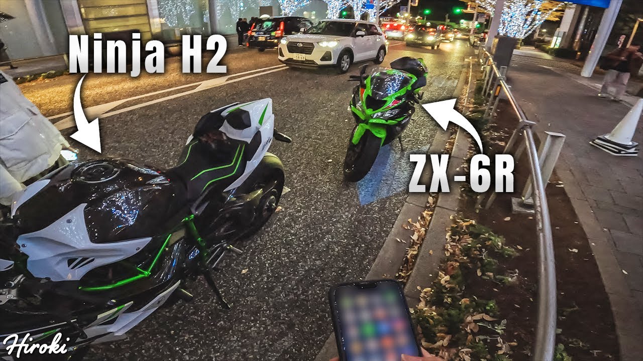 A very unplanned Tokyo illumination tour with Ninja H2 and ZX-6R