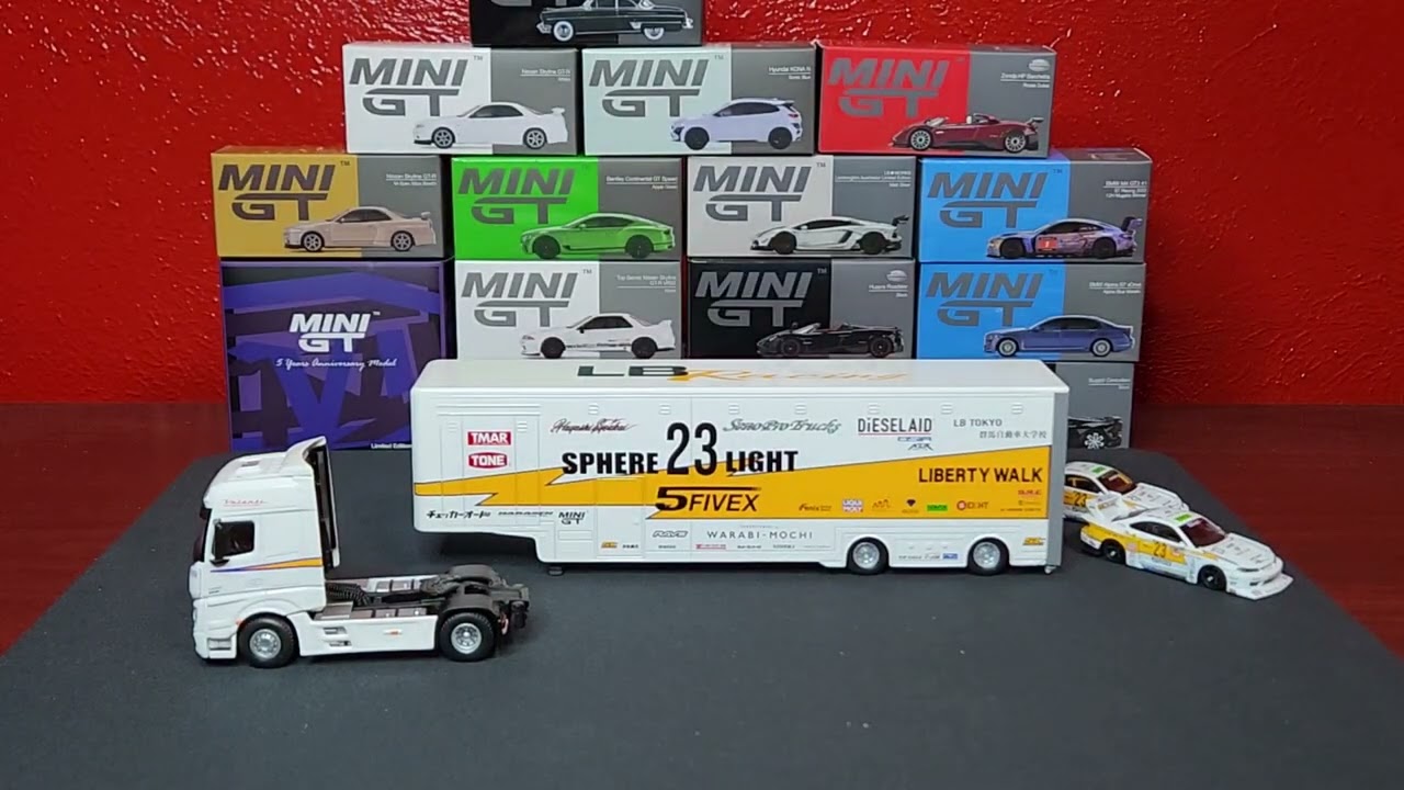 MiNiGT LBRacing Transporter Set Unboxing: 2023 Mini GT - LB Racing