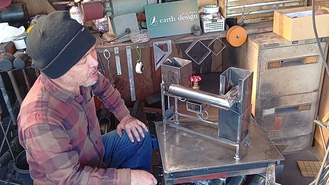 元祖発案者の作品 廃油ストーブ【ミニファクトリー スラッシュ】アース