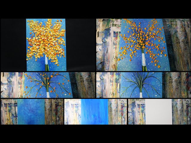 油絵】ダイソーキャンバス【F4号】で油絵を描く#油彩画 #芸術 #油絵