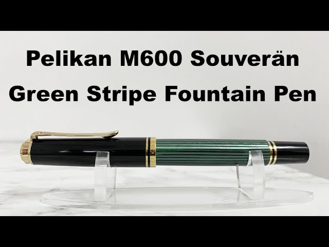 Pelikan M600 Souverän Green Stripe Fountain Pen Review in 5 - YouTube