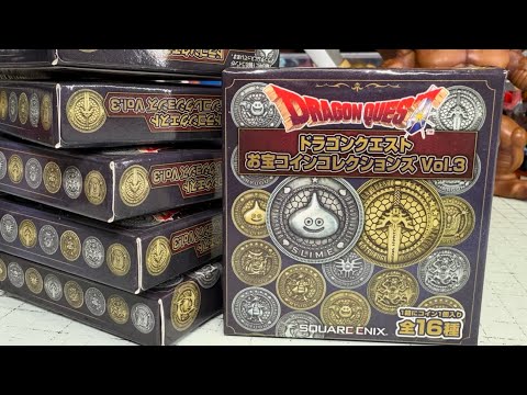 Dragon Quest Treasure Coin Collection Vol. 3 All 16 Coins Unboxing