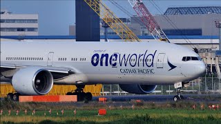 Cathay Pacific Oneworld Livery Boeing 777-300ER B-KQN Takeoff from