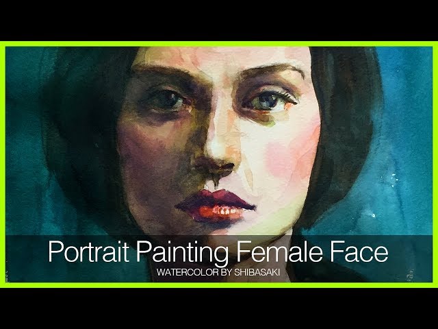 Eng sub] Watercolor Portrait Painting Female Face Easy Tutorial