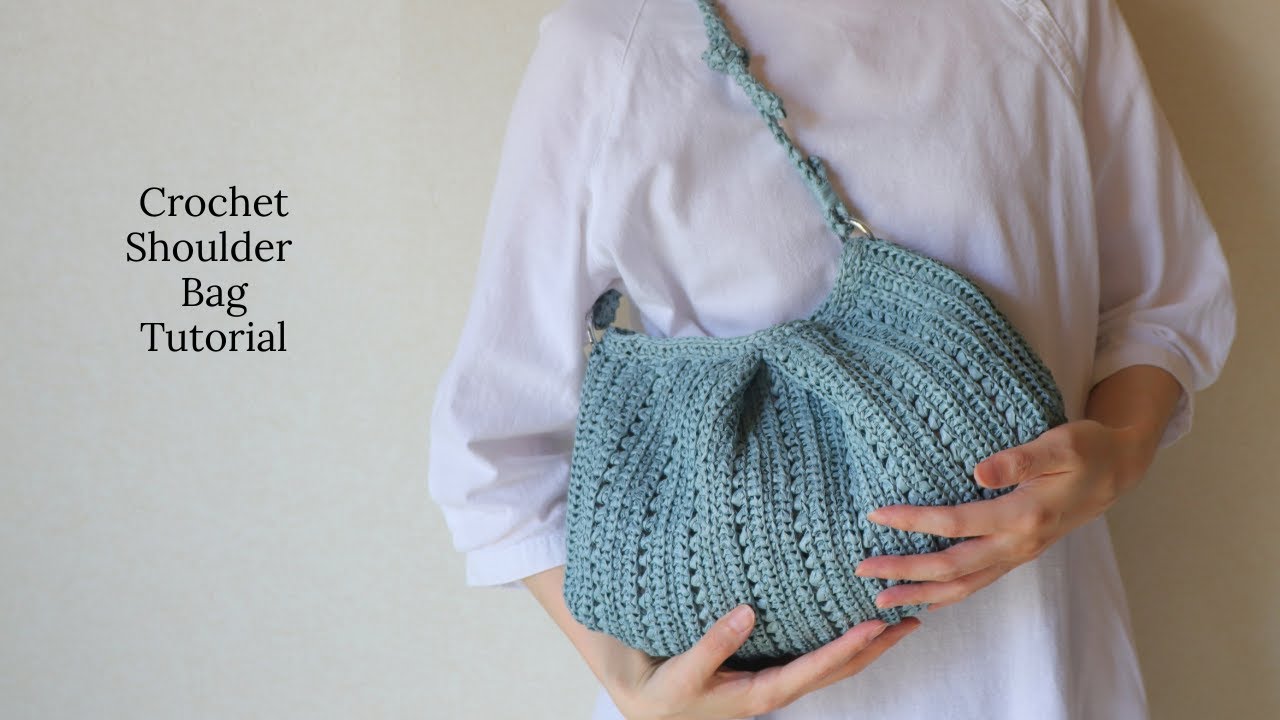 How to make a tucked shoulder bag. Crochet a 2-way summer bag