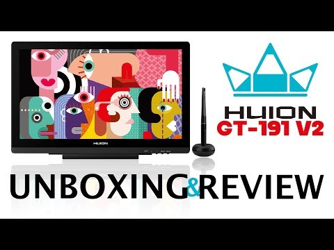 HUION GT-191 V2 - Unboxing & Review For Artists! [2019] - YouTube