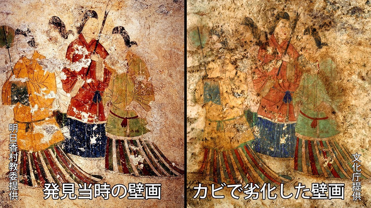 飛鳥高松塚壁画 女子像 壁掛 大型パネル 飛鳥高松塚壁画 女子像 壁掛