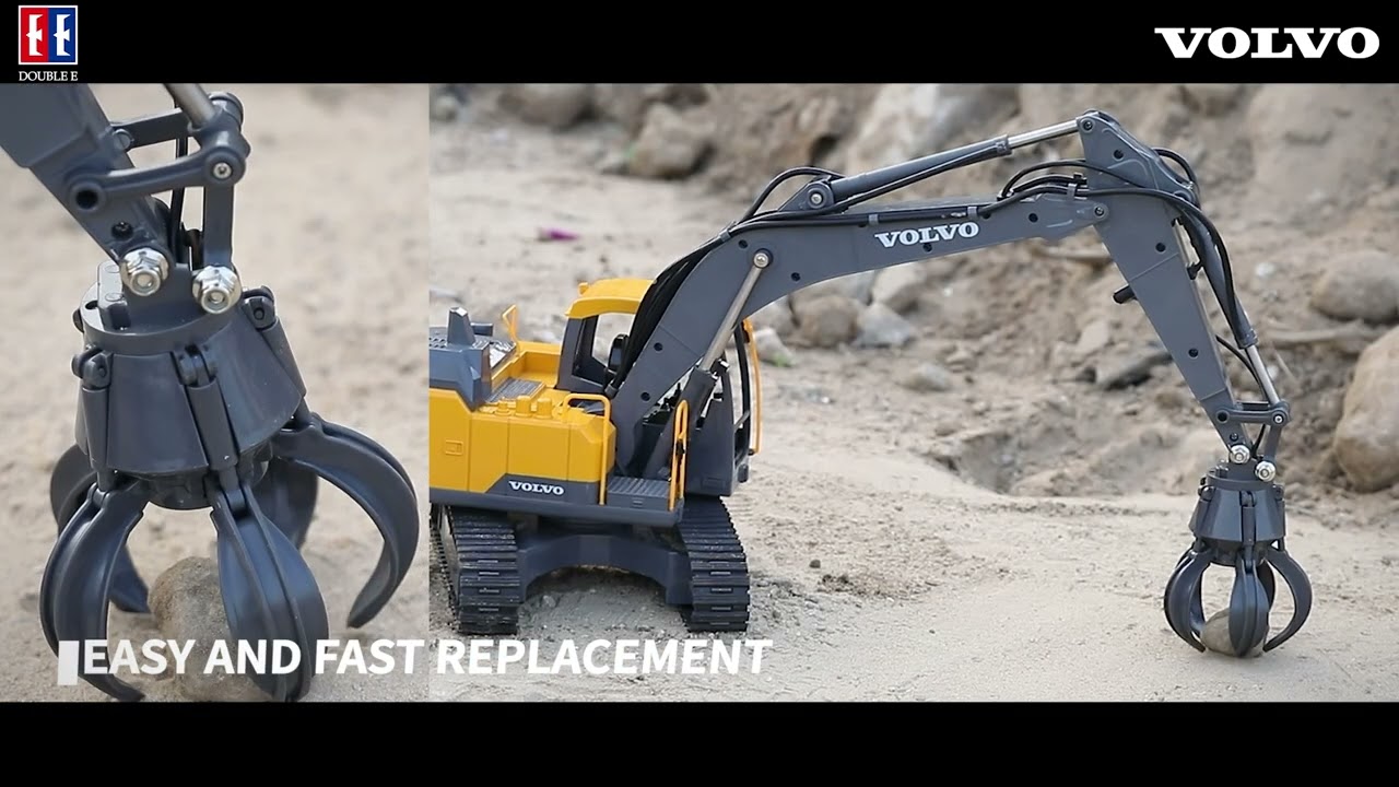 DOUBLE E Hobby Licensed Volvo 3 in 1 RC Alloy Excavator 1/16 Scale