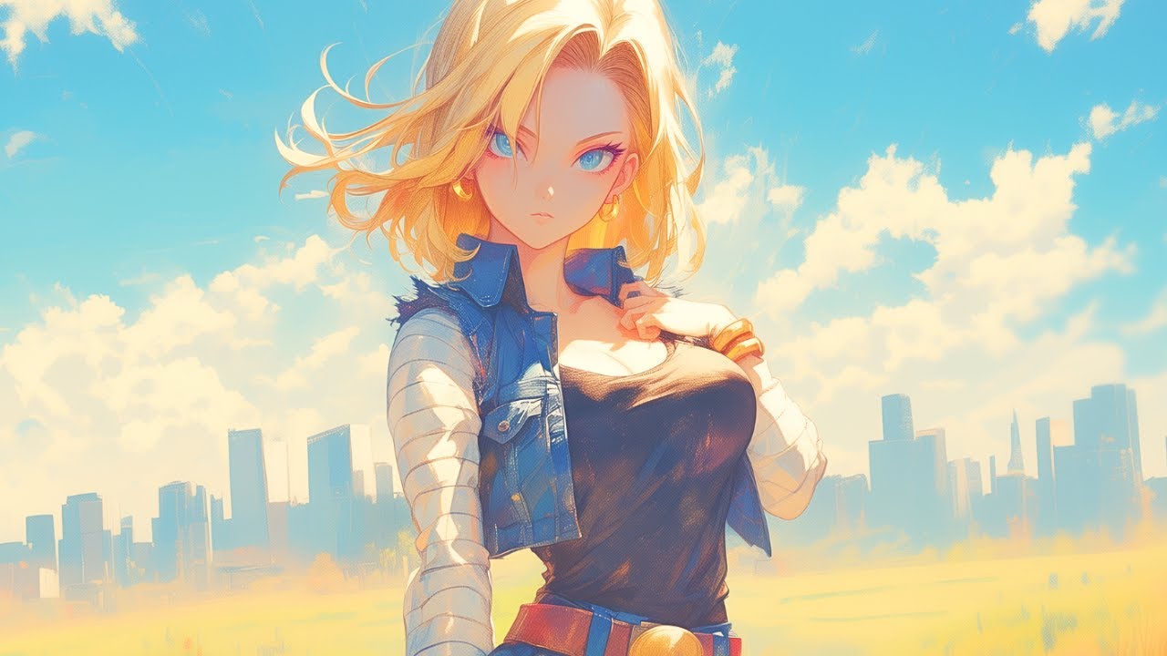 入手困難」アンドロイド18号 デジタルアート2種類画 入手困難