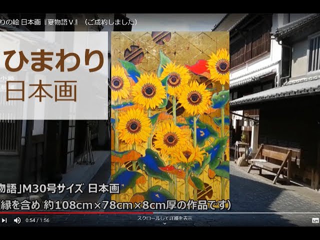 油絵, 夏, あじさい, ひまわり, ご機嫌