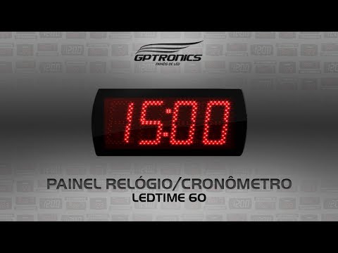 Painel Digital Relógio/Cronômetro, modelo LEDTime 60 (58x25 cm